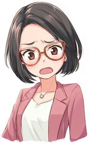 ため息をつくロジカちゃん