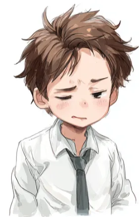 申し訳なさそうに報告するリアルくん