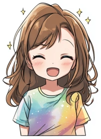 キラキラした表情のトレンディちゃん